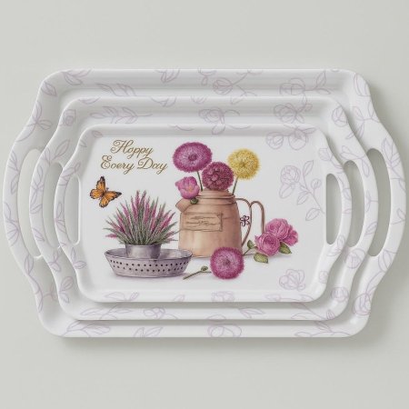 صينيه اكرلك مستطيل ملون